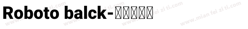 Roboto balck字体转换